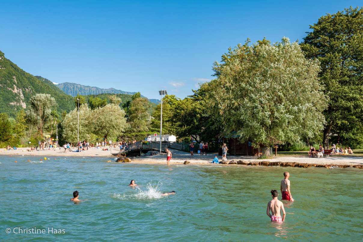 J1 baignade plage Doussard